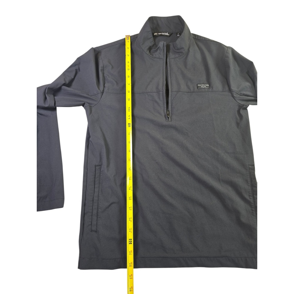 TravisMathew Cuater Mens Quarter Zip Pullover Black Performance Golf Jacket S - Picture 6 of 8